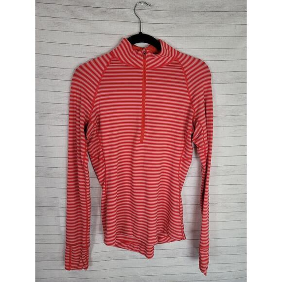 MOUNTAIN HARDWEAR RED STRIPE 1/4 ZIP PULLOVER, SZ MEDIUM - Picture 1 of 13